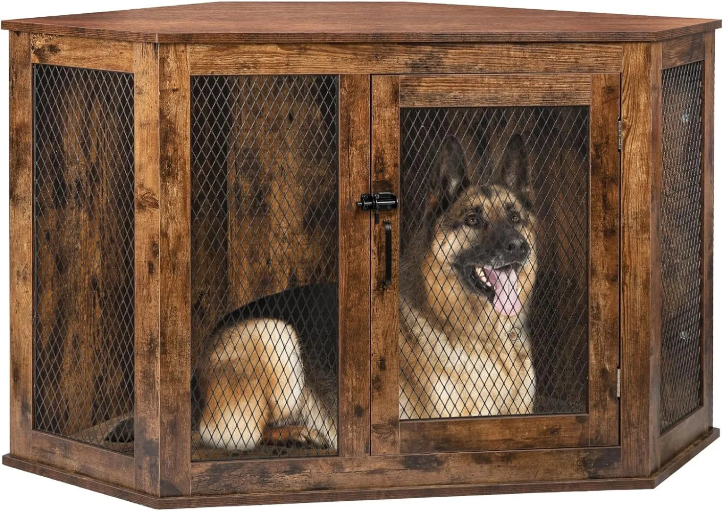 44/52" Wooden Corner Dog Kennel