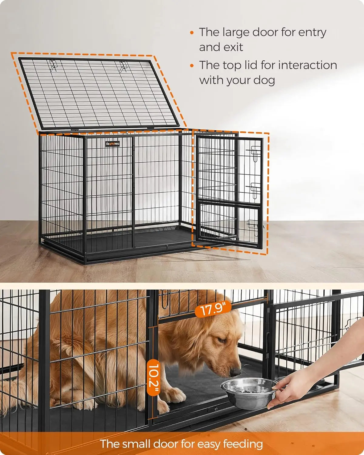 Heavy-Duty Dog Crate for Large Dogs