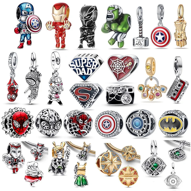 Marvel Spider-Man Iron Man Hulk Charms