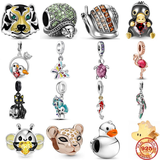 Chameleon Turtle Tiger Duck Magpie Charms