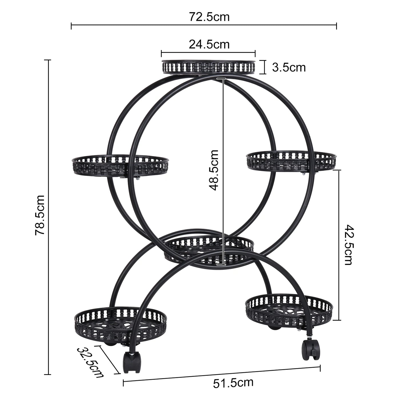 4 Layer 6 Pots Plant Stand