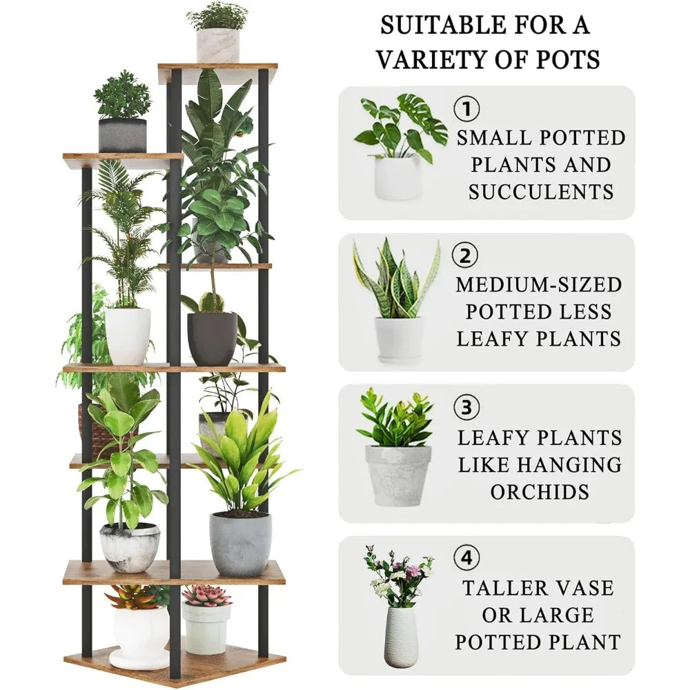 53" Tall  7-Tier Modern Plant Stand