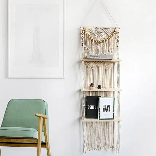 3 Tier Boho Wall Shelf