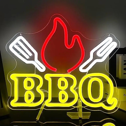 Vibrant BBQ Neon Light Sign