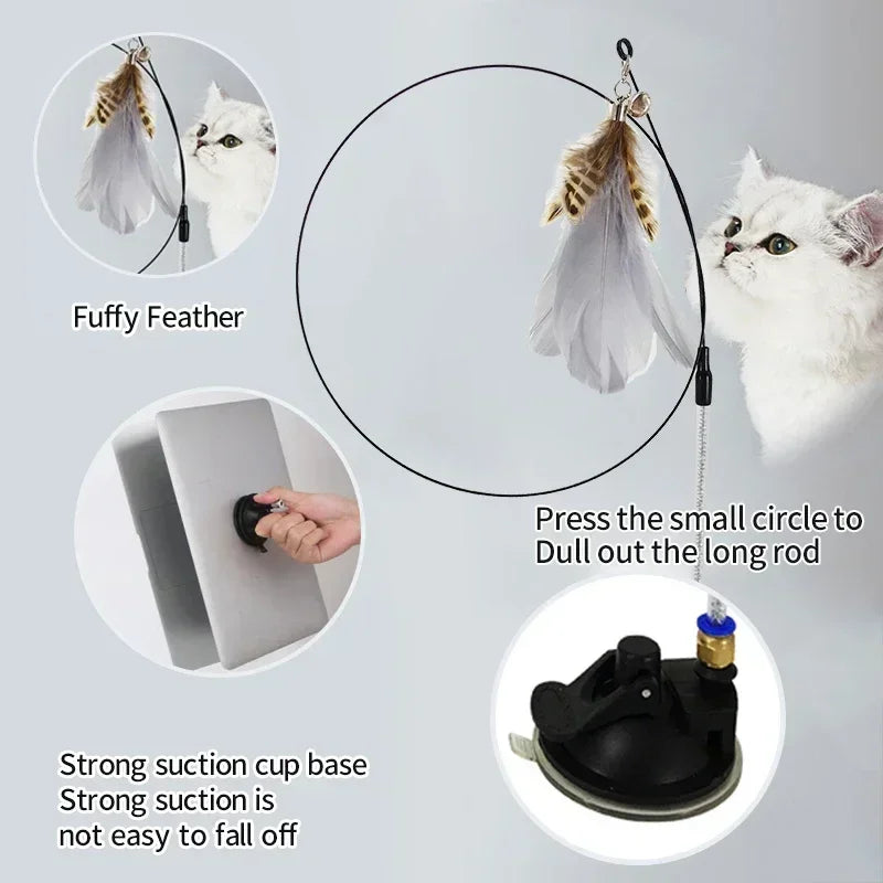 Hands Free Cat Stick Toys