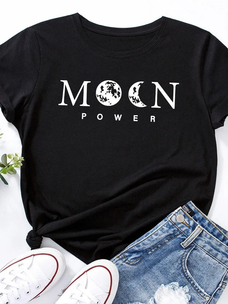 Moon Power Print T-Shirt