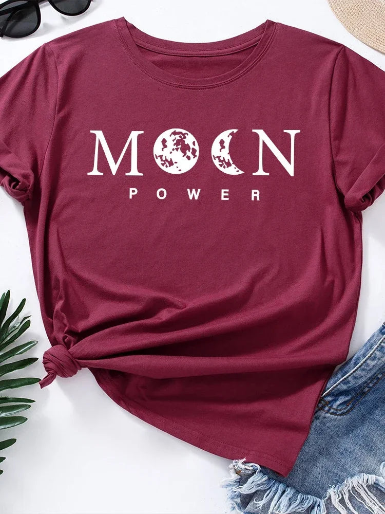 Moon Power Print T-Shirt