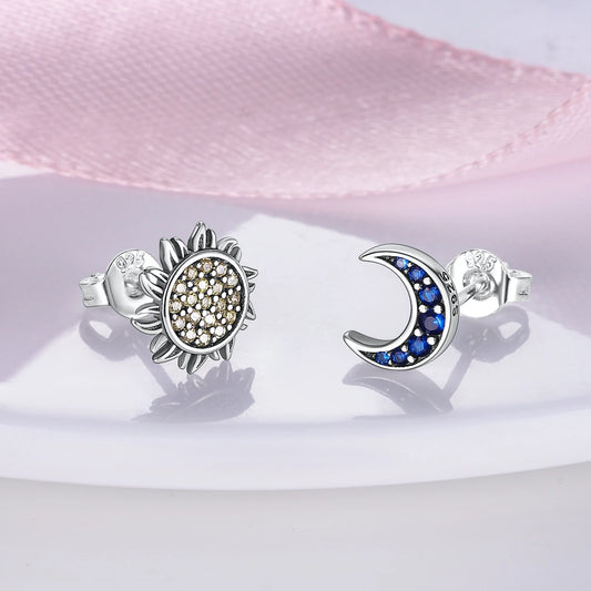 Moon & Sun Series Stud Earrings