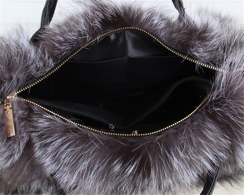 Fox Fur Cross Body Bags