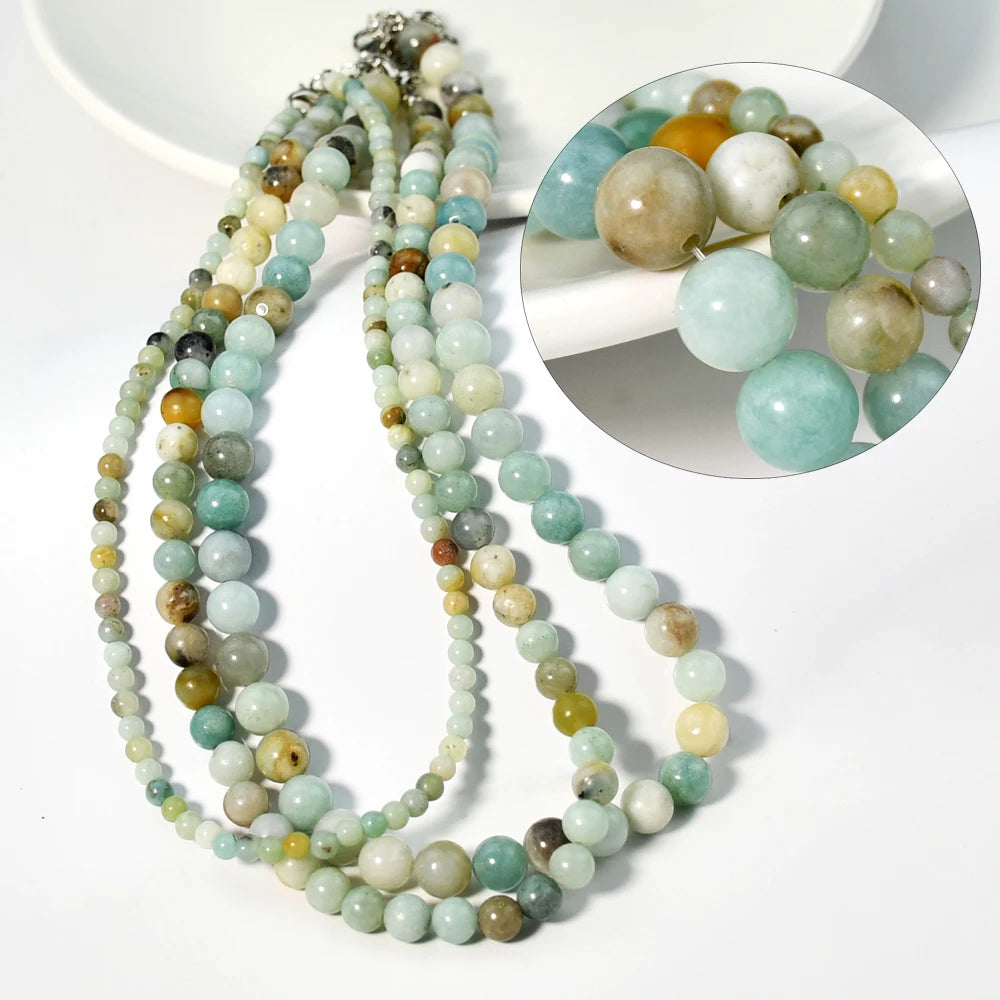 Natural Amazonite Beaded Necklaces