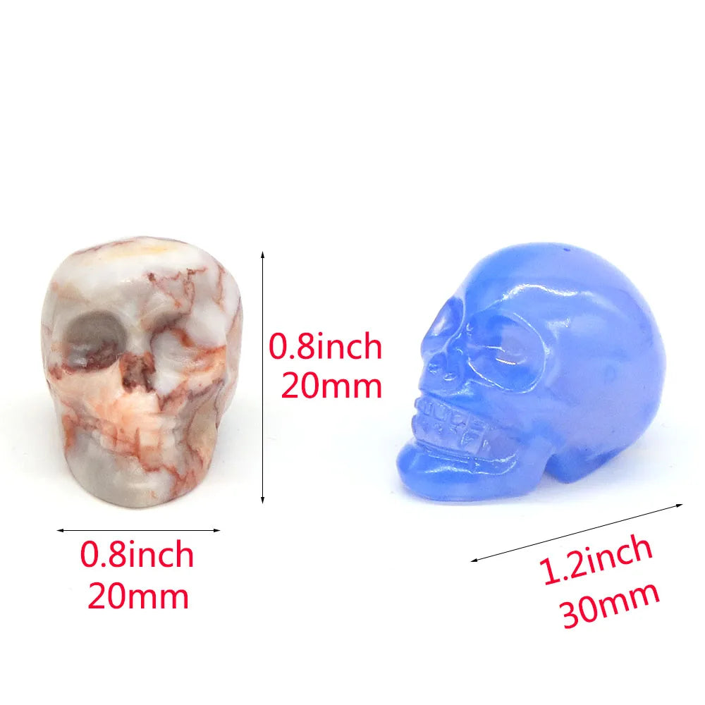 30mm Natural Carved Skulls