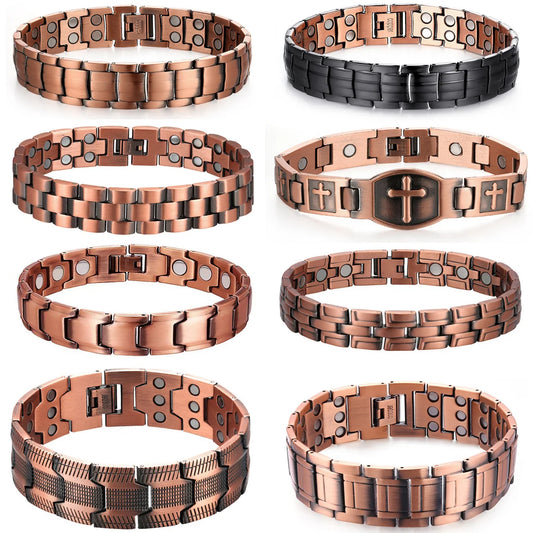 Elegant Mens Copper Magnetic Bracelets