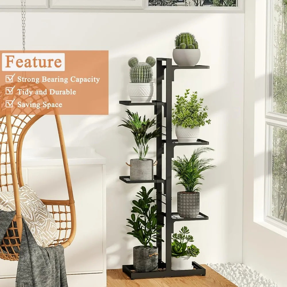 6 Tier Adjustable Metal Plant Stand