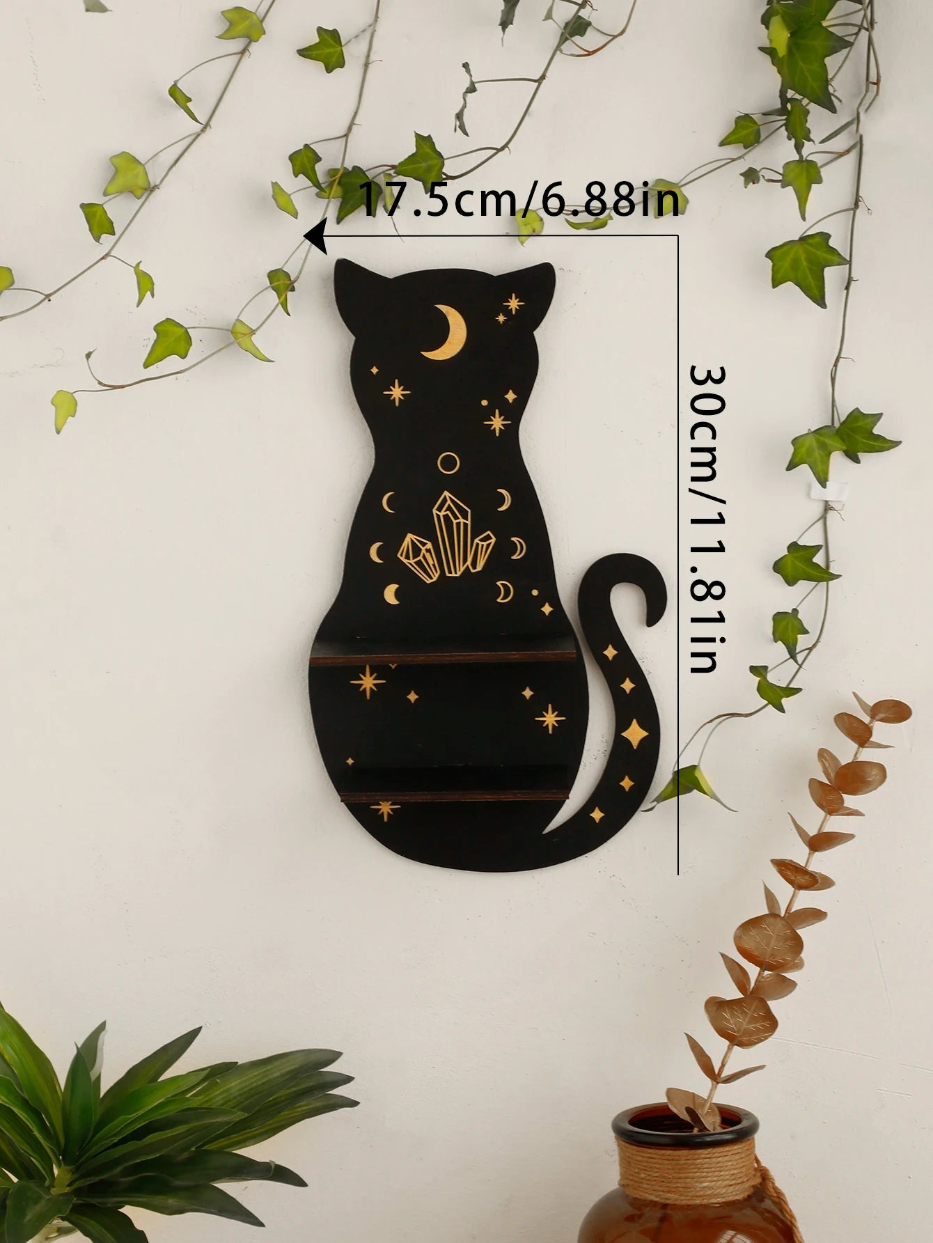 Assorted Black Cat Wooden Crystal Displays