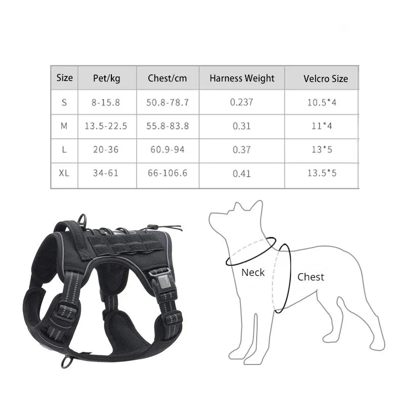 Tactical Harness for Large Dogs