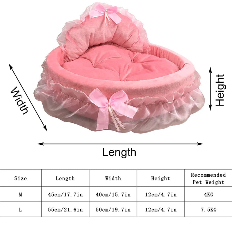 Bow Lace Pet Beds