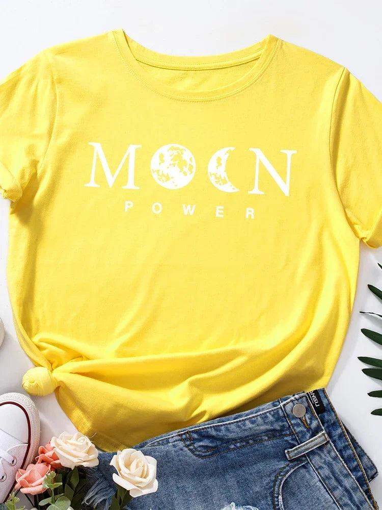 Moon Power Print T-Shirt