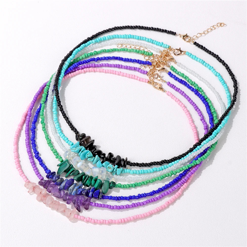 Assorted Irregular Seed Bead Necklaces