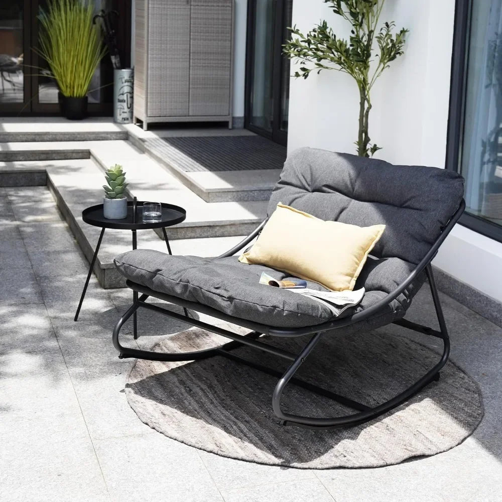 Metal Patio Lounge Rocking Chair