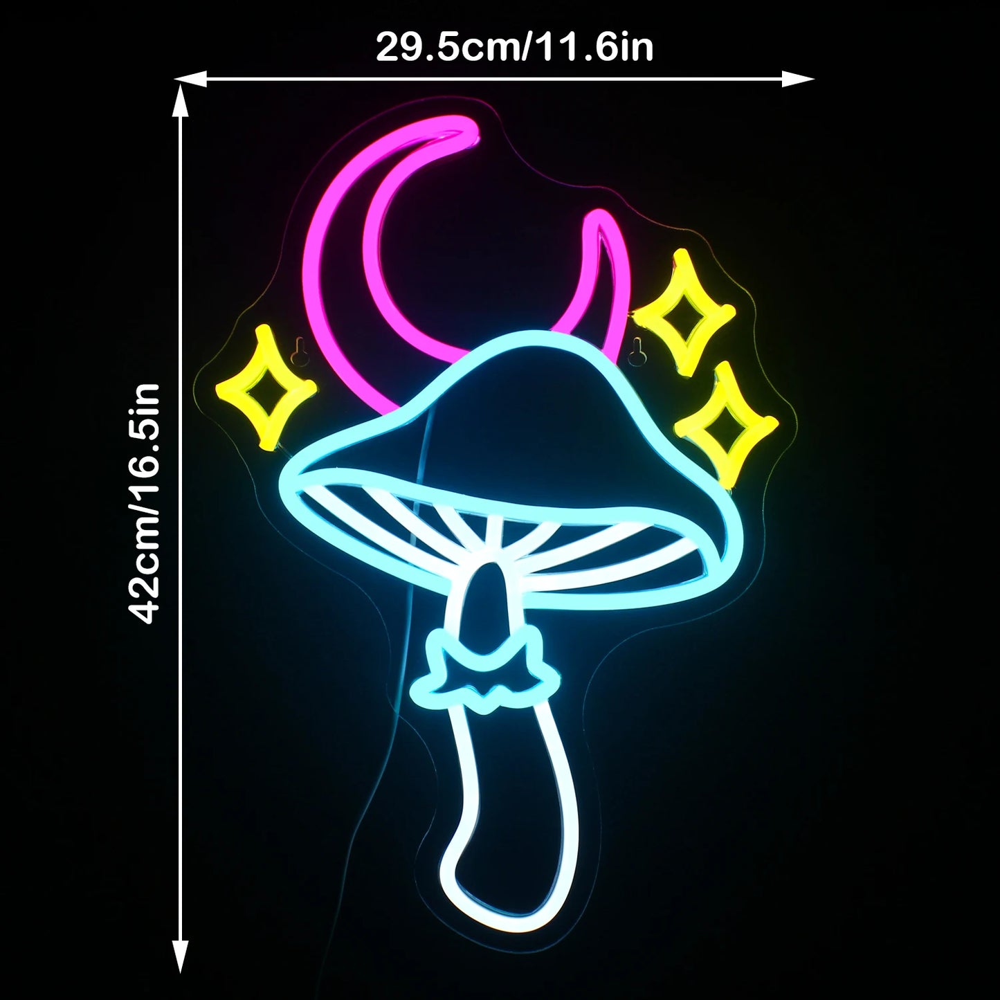 Star Moon Mushroom Neon Sign