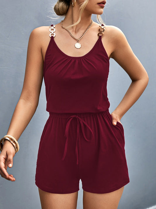 Scoop Neck Romper with Pockets CMP