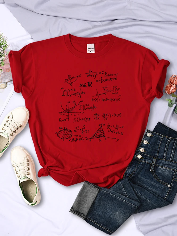 Mathematical Formula Print T-Shirt