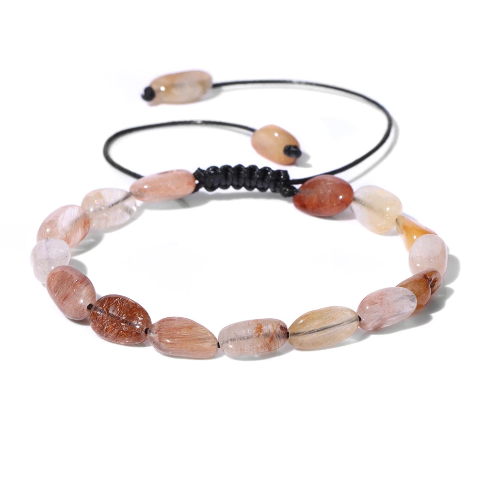 Assorted Natural Stone Irregular Beads Bracelets