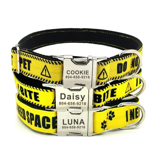 Warning Pet Collars & Leash