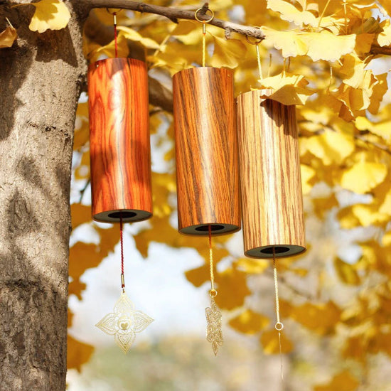 Natural Bamboo Chord Wind Chime Set