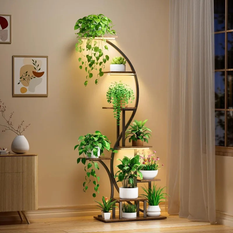 8 Tier Plant Stand with Grow Light