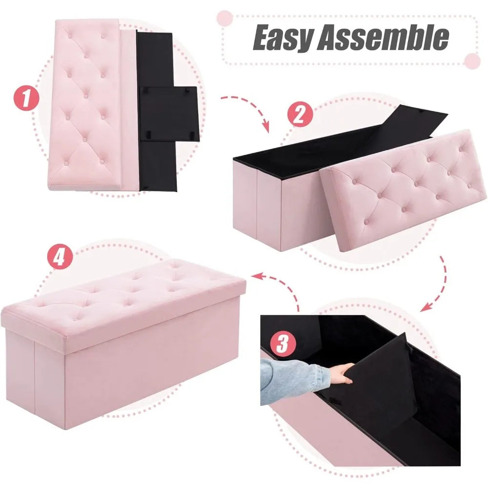 43'' folding storage ottoman