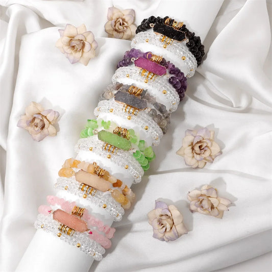 Assorted 4Pcs Natural Stone Beaded Bracelet Sets