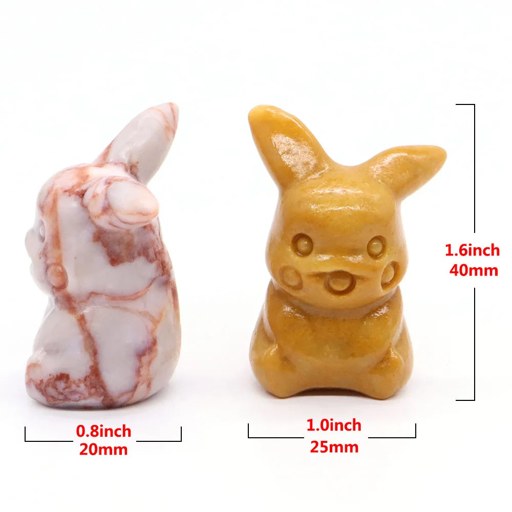 40mm Pekachu Natural Stones