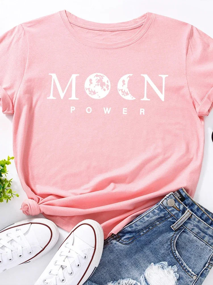 Moon Power Print T-Shirt