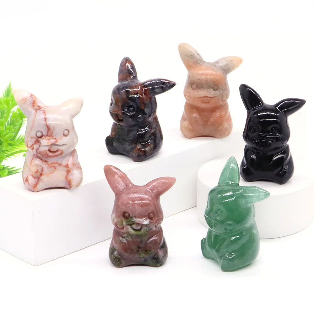 40mm Pekachu Natural Stones