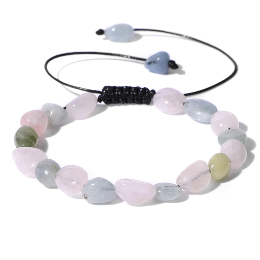 Assorted Natural Stone Irregular Beads Bracelets