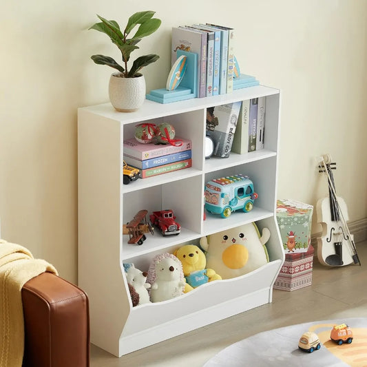 Kids Bookshelf With Toy Storage