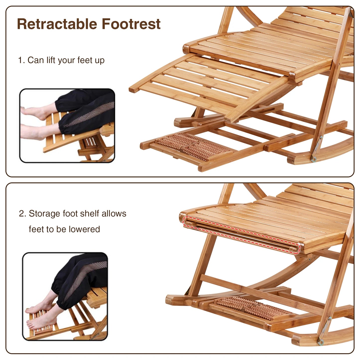 Heavy Duty Folding Rocking Chair