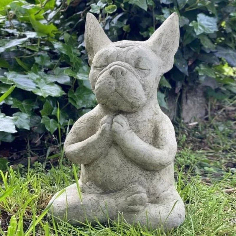 Meditation Dog Resin Statue