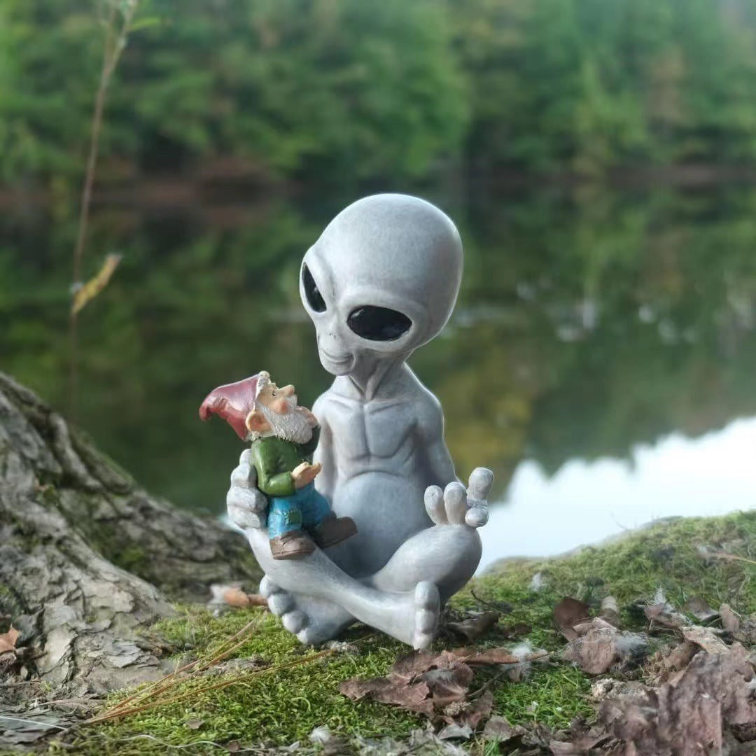 Alien Gnome Garden Decor