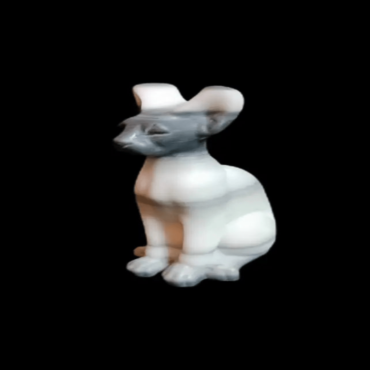 The Hierophant's Balance: Tai Chi Stone Bastet Sentinel Carving - CMP