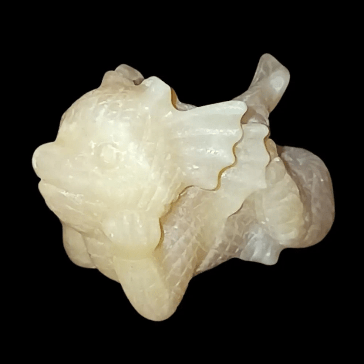 The Sun-Wrought Serpent: Dragon of Incandescent Calcite Carving - CMP